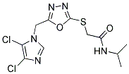 N1-ISOPROPYL-2-((5-[(4,5-DICHLORO-1H-IMIDAZOL-1-YL)METHYL]-1,3,4-OXADIAZOL-2-YL)THIO)ACETAMIDE 结构式