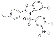 5-CHLORO-3-[(4-CHLORO-3-NITROPHENYL)SULFONYL]-2-(4-METHOXYPHENYL)-2,3-DIHYDRO-1,3-BENZOXAZOLE 结构式