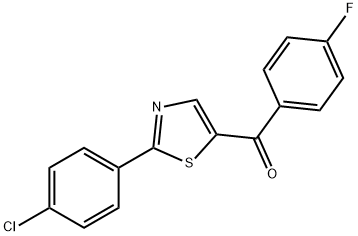 [2-(4-CHLOROPHENYL)-1,3-THIAZOL-5-YL](4-FLUOROPHENYL)METHANONE 结构式