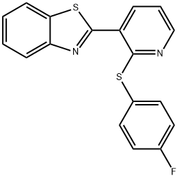 2-(2-[(4-FLUOROPHENYL)SULFANYL]-3-PYRIDINYL)-1,3-BENZOTHIAZOLE 结构式