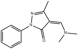 4-[(DIMETHYLAMINO)METHYLENE]-5-METHYL-2-PHENYL-2,4-DIHYDRO-3H-PYRAZOL-3-ONE 结构式