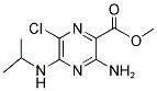 METHYL 3-AMINO-6-CHLORO-5-(ISOPROPYLAMINO)PYRAZINE-2-CARBOXYLATE 结构式