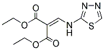 DIETHYL 2-((2,4,5-THIADIAZOLYLAMINO)METHYLENE)PROPANE-1,3-DIOATE 结构式