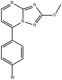 7-(4-BROMOPHENYL)-2-(METHYLSULFANYL)[1,2,4]TRIAZOLO[1,5-A]PYRIMIDINE 结构式