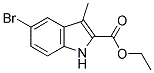 5-BROMO-3-METHYL-1H-INDOLE-2-CARBOXYLIC ACID ETHYL ESTER 结构式