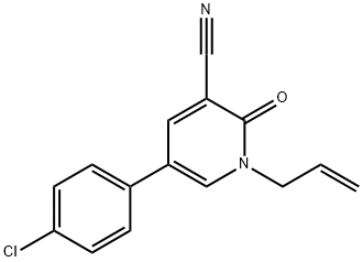 1-ALLYL-5-(4-CHLOROPHENYL)-2-OXO-1,2-DIHYDRO-3-PYRIDINECARBONITRILE 结构式