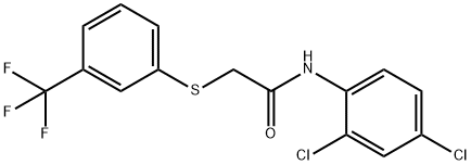 N-(2,4-DICHLOROPHENYL)-2-([3-(TRIFLUOROMETHYL)PHENYL]SULFANYL)ACETAMIDE 结构式