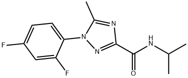 1-(2,4-DIFLUOROPHENYL)-N-ISOPROPYL-5-METHYL-1H-1,2,4-TRIAZOLE-3-CARBOXAMIDE 结构式