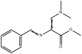 METHYL 3-(DIMETHYLAMINO)-2-[(PHENYLMETHYLENE)AMINO]ACRYLATE 结构式