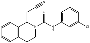 N-(3-CHLOROPHENYL)-1-(CYANOMETHYL)-3,4-DIHYDRO-2(1H)-ISOQUINOLINECARBOXAMIDE 结构式