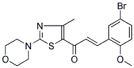 3-(5-Bromo-2-methoxyphenyl)-1-(4-methyl-2-morpholino-1,3-thiazol-5-yl)prop-2-en-1-one 结构式