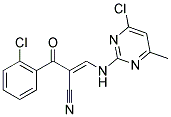 2-(2-CHLOROBENZOYL)-3-[(4-CHLORO-6-METHYLPYRIMIDIN-2-YL)AMINO]ACRYLONITRILE 结构式