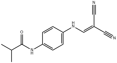 N-(4-((2,2-DINITRILOVINYL)AMINO)PHENYL)-2-METHYLPROPANAMIDE 结构式