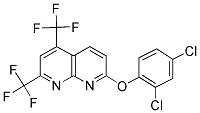 5,7-BIS(TRIFLUOROMETHYL)[1,8]NAPHTHYRIDIN-2-YL 2,4-DICHLOROPHENYL ETHER 结构式