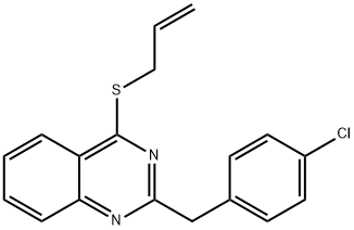 4-(ALLYLSULFANYL)-2-(4-CHLOROBENZYL)QUINAZOLINE 结构式