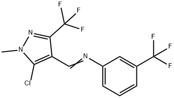 1-(5-氯-1-甲基-3-(三氟甲基)-1H-吡唑-4-基)-N-(3-(三氟甲基)苯基)甲亚胺 结构式