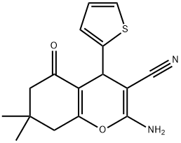 2-Amino-7,7-dimethyl-5-oxo-4-(thiophen-2-yl)-5,6,7,8-tetrahydro-4H-chromene-3-carbonitrile