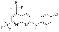 N-(4-Chlorophenyl)-5,7-bis(trifluoromethyl)[1,8]naphthyridin-2-amine 结构式