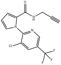 1-[3-CHLORO-5-(TRIFLUOROMETHYL)-2-PYRIDINYL]-N-(2-PROPYNYL)-1H-PYRROLE-2-CARBOXAMIDE 结构式