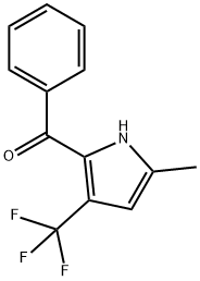(5-METHYL-3-TRIFLUOROMETHYL-1H-PYRROL-2-YL)-PHENYL-METHANONE 结构式