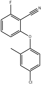 2-(4-Chloro-2-methylphenoxy)-6-fluorobenzonitrile 结构式
