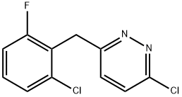 3-CHLORO-6-(2-CHLORO-6-FLUOROBENZYL)PYRIDAZINE 结构式