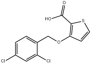 3-[(2,4-DICHLOROBENZYL)OXY]-2-THIOPHENECARBOXYLIC ACID 结构式