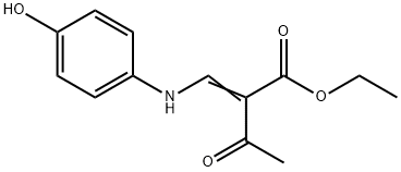 ETHYL 2-ACETYL-3-((4-HYDROXYPHENYL)AMINO)PROP-2-ENOATE 结构式