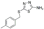 5-((4-METHYLBENZYL)THIO)-1,3,4-THIADIAZOL-2-AMINE 结构式