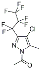 1-ACETYL-4-CHLORO-3(5)-(HEPTAFLUORO-1-PROPYL)-5(3)-(METHYL)PYRAZOLE 结构式