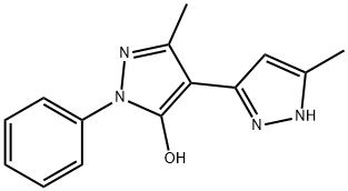 1-PHENYL-1'H-3,3'-DIMETHYL-5-DIMETHYL-5-HYDROXY[4,5']-BIPYRAZOL 结构式