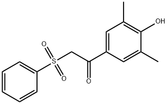 1-(4-Hydroxy-3,5-dimethylphenyl)-2-(phenylsulfonyl)-1-ethanone 结构式