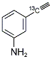 1-(3-氨基苯基)乙炔-1-13C 结构式