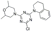 4-[4-CHLORO-6-(1,2,3,4-TETRAHYDROQUINOLIN-1-YL)-1,3,5-TRIAZIN-2-YL]-2,6-DIMETHYLMORPHOLINE 结构式