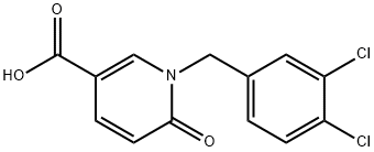 1-(3,4-二氯苄基)-6-氧代-1,6-二氢吡啶-3-羧酸 结构式