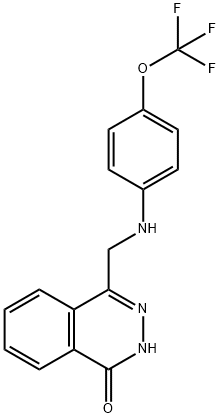 4-([4-(TRIFLUOROMETHOXY)ANILINO]METHYL)-1(2H)-PHTHALAZINONE 结构式