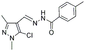 N'1-[(5-CHLORO-1,3-DIMETHYL-1H-PYRAZOL-4-YL)METHYLIDENE]-4-METHYLBENZENE-1-CARBOHYDRAZIDE 结构式