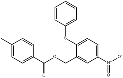 5-NITRO-2-(PHENYLSULFANYL)BENZYL 4-METHYLBENZENECARBOXYLATE 结构式