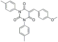 1,3-BIS(4-METHYLPHENYL)-5-((4-METHOXYPHENYL)METHYLENE)-1,3-DIAZAPERHYDROINE-2,4,6-TRIONE 结构式