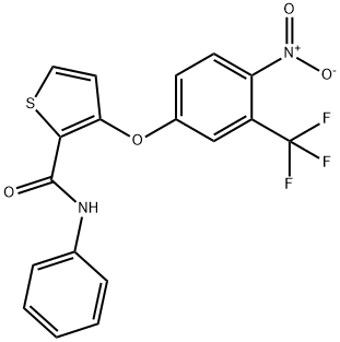 3-[4-NITRO-3-(TRIFLUOROMETHYL)PHENOXY]-N-PHENYL-2-THIOPHENECARBOXAMIDE 结构式