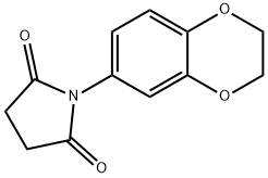 1-(2,3-DIHYDRO-1,4-BENZODIOXIN-6-YL)DIHYDRO-1H-PYRROLE-2,5-DIONE 结构式