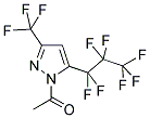 1-ACETYL-5(3)-(HEPTAFLUOROPROP-1-YL)-3(5)-(TRIFLUOROMETHYL)PYRAZOLE 结构式