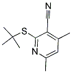 2-(TERT-BUTYLSULFANYL)-4,6-DIMETHYLNICOTINONITRILE 结构式