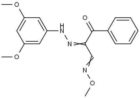 2-[2-(3,5-Dimethoxyphenyl)hydrazono]-3-oxo-3-phenylpropanal O-methyloxime 结构式