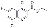 ETHYL 4,8-DICHLORO-6-FLUORO-3-QUINOLINECARBOXYLATE 结构式
