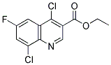 Ethyl 4,8-dichloro-6-fluoro-3-quinolinecarboxylate 结构式