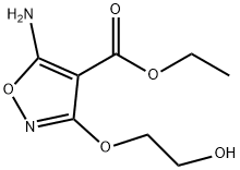 ETHYL 5-AMINO-3-(2-HYDROXYETHOXY)-4-ISOXAZOLECARBOXYLATE 结构式