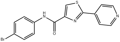 N-(4-溴苯基)-2-(4-吡啶基)-1,3-噻唑-4-甲酰胺 结构式
