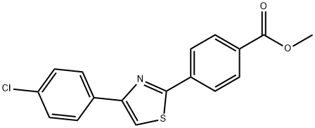 Methyl 4-[4-(4-chlorophenyl)-1,3-thiazol-2-yl]benzenecarboxylate 结构式