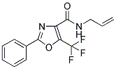 N-ALLYL-2-PHENYL-5-(TRIFLUOROMETHYL)-OXAZOLE-4-CARBOXAMIDE 结构式